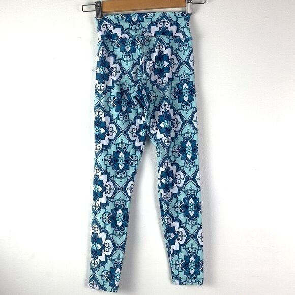 Liquido Yoga Legging floral Medallion‎ Blue Turquoise White - Picture 2 of 4